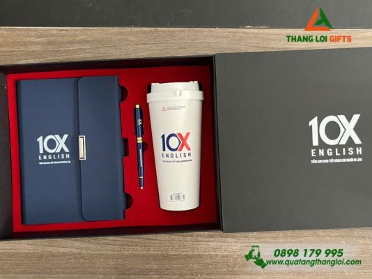 GST 36 – Set Quà Tặng Cao Cấp (Sổ+Ly lock&Lock+Bút) - In Logo Doanh Nghiệp