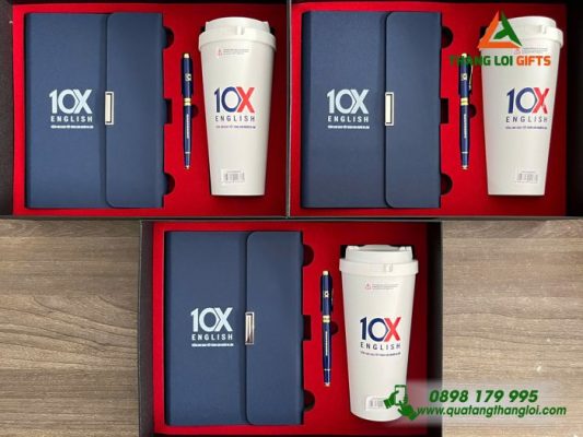 GST 36 – Set Quà Tặng Cao Cấp (Sổ+Ly lock&Lock+Bút) - In Logo Doanh Nghiệp
