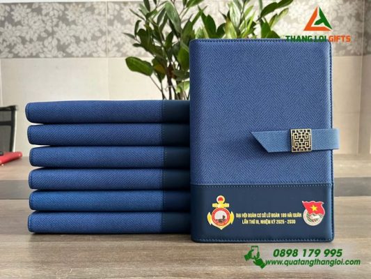 SCT 28 - Sổ Da Bìa Còng Quai Cài Nam Châm Tổ Ong - Quà Tặng Doanh Nghiệp