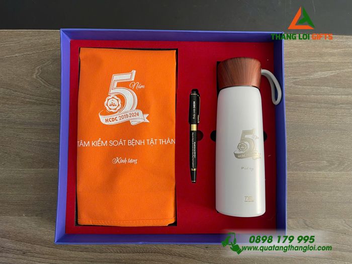 BỘ QUÀ TẶNG GIFTSET IN KHẮC LOGO TRUNG TÂM KIỂM SOÁT BỆNH TẬT
