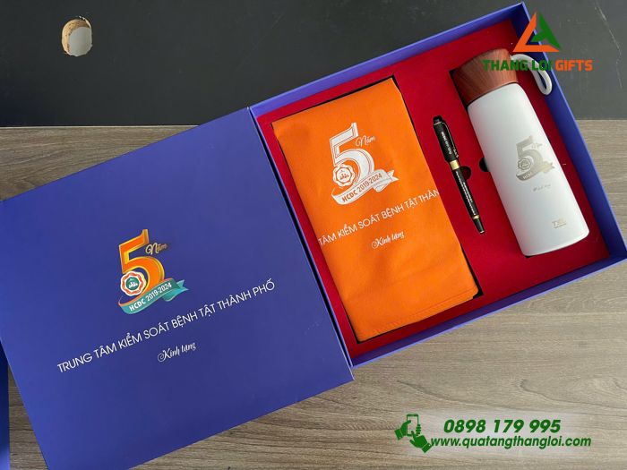 BỘ QUÀ TẶNG GIFTSET IN KHẮC LOGO TRUNG TÂM KIỂM SOÁT BỆNH TẬT