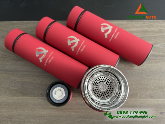 BÌNH GIỮ NHIỆT INOX KHẮC LOGO ĐẢNG BỘ PHƯỜNG - QUÀ TẶNG Ý NGHĨA