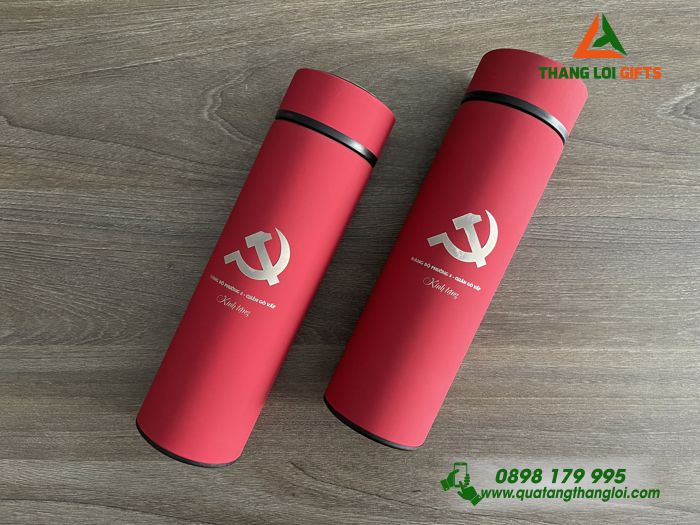 BÌNH GIỮ NHIỆT INOX KHẮC LOGO ĐẢNG BỘ PHƯỜNG - QUÀ TẶNG Ý NGHĨA