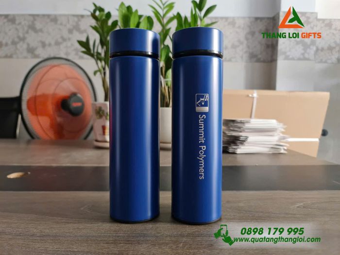 Bình Giữ Nhiệt Inox Sơn Bóng In Khắc Logo Doanh Nghiệp Summit Polymers 