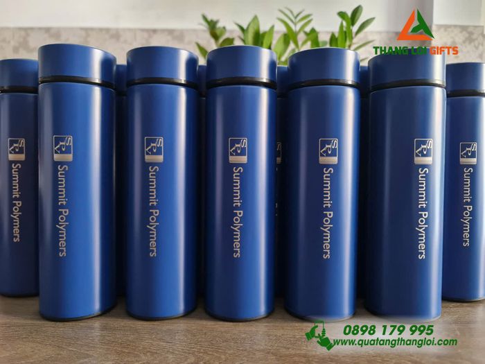 Bình Giữ Nhiệt Inox Sơn Bóng In Khắc Logo Doanh Nghiệp Summit Polymers 