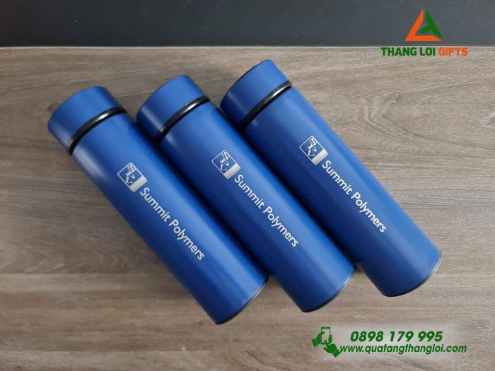 Bình Giữ Nhiệt Inox Sơn Bóng In Khắc Logo Doanh Nghiệp Summit Polymers 