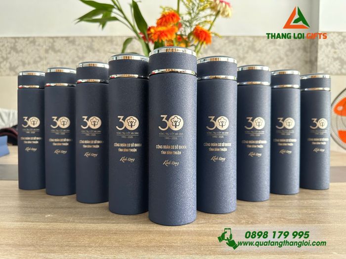 Bình Giữ Nhiệt Sơn Nhám Khắc Nội Dung Kỉ Niệm 30 Năm Công Đoàn Cơ Sở BHXH Tỉnh Bình Thuận