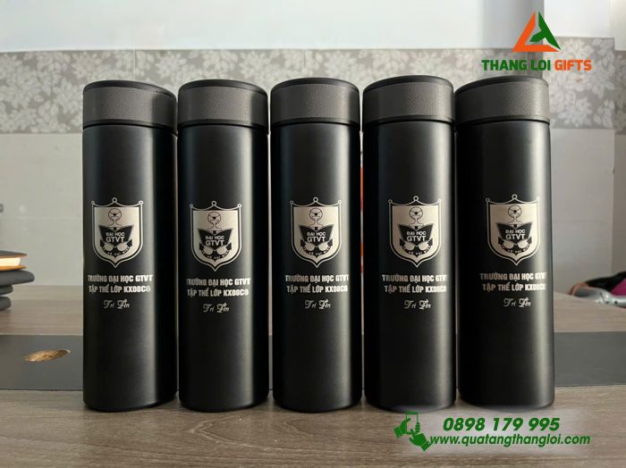 BÌNH GIỮ NHIỆT MÀN HÌNH LED KHẮC LOGO TRƯỜNG ĐẠI HỌC GTVT