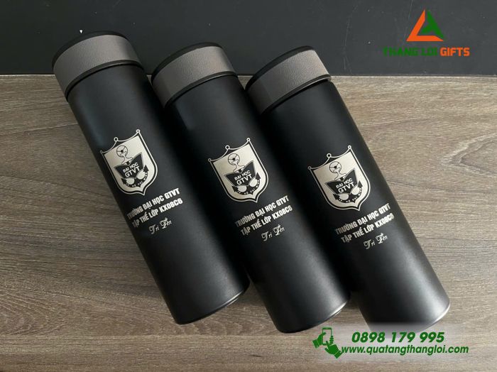 BÌNH GIỮ NHIỆT MÀN HÌNH LED KHẮC LOGO TRƯỜNG ĐẠI HỌC GTVT
