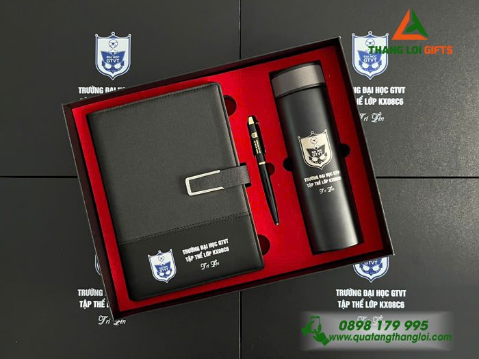 BỘ QUÀ TẶNG GIFTSET KHẮC LOGO ĐẠI HỌC GTVT - MÓN QUÀ DÀNH CHO TẬP THỂ