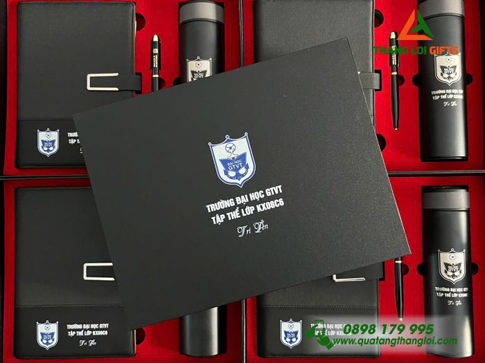 BỘ QUÀ TẶNG GIFTSET KHẮC LOGO ĐẠI HỌC GTVT - MÓN QUÀ DÀNH CHO TẬP THỂ