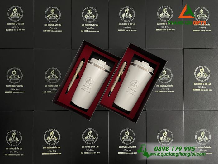Bộ Qùa Tặng Giftset Ly Giữ Nhiệt Bút Cao Cấp In Khắc Nội Dung Làm Qùa Tặng Tri Ân Trường Học