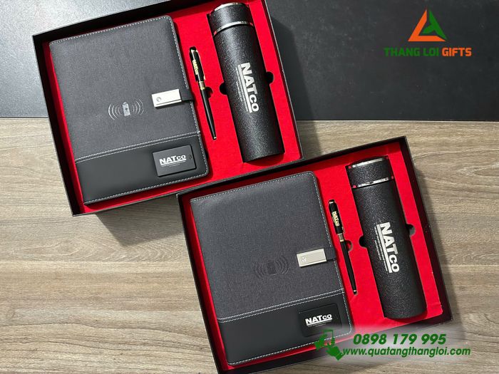 Bộ Qùa Tặng Giftset Cao Cấp  In Khắc Logo NATCO Làm Qùa Tăng Doanh Nghiệp