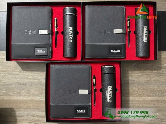 Bộ Qùa Tặng Giftset Cao Cấp In Khắc Logo NATCO Làm Qùa Tăng Doanh Nghiệp