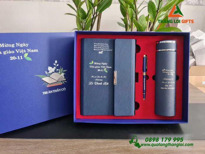 BỘ QUÀ TẶNG GIFTSET IN KHẮC LOGO TRI ÂN THẦY CÔ NGÀY NHÀ GIÁO VIỆT NAM