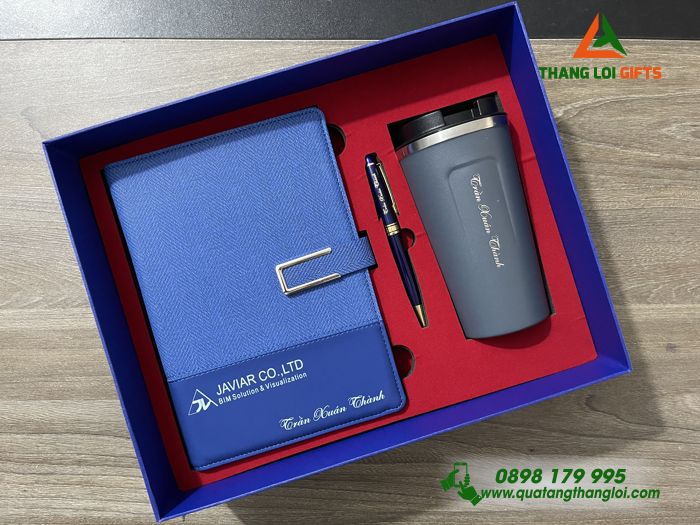 Bộ Qùa Tặng Giftset 3 Món In Khắc Tên Riêng Và Logo Doanh Nghiệp JAVIAR Làm Qùa Tặng Nhân Viên