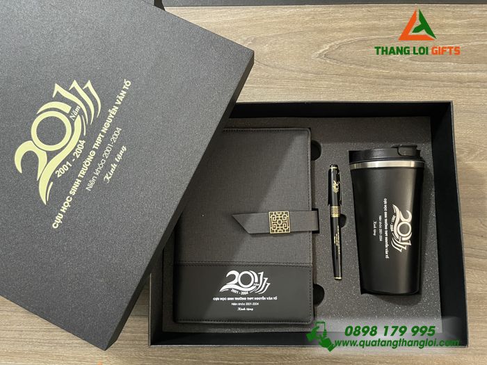 BỘ QUÀ TẶNG GIFTSET KHẮC LOGO CỬU HỌC SINH TRƯỜNG THPT NGUYỄN VĂN TỐ