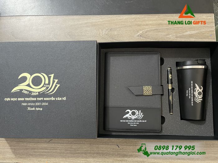 BỘ QUÀ TẶNG GIFTSET KHẮC LOGO CỬU HỌC SINH TRƯỜNG THPT NGUYỄN VĂN TỐ