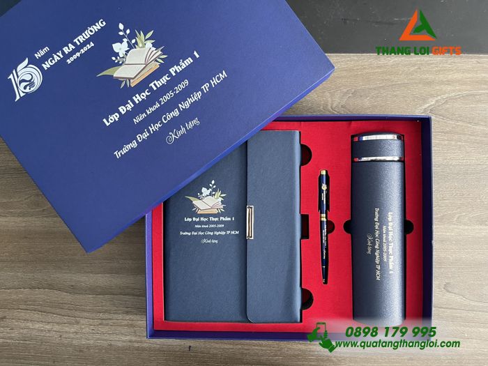 BỘ QUÀ TẶNG GIFTSET KHẮC LOGO TRƯỜNG ĐẠI HỌC CÔNG NGHIỆP TP.HCM - TRI ÂN