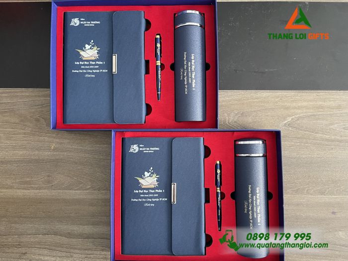 BỘ QUÀ TẶNG GIFTSET KHẮC LOGO TRƯỜNG ĐẠI HỌC CÔNG NGHIỆP TP.HCM - TRI ÂN