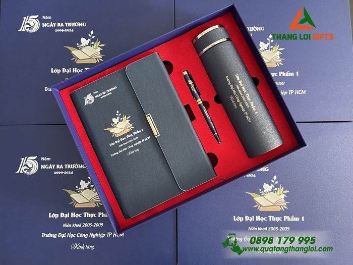 BỘ QUÀ TẶNG GIFTSET KHẮC LOGO TRƯỜNG ĐẠI HỌC CÔNG NGHIỆP TP.HCM - TRI ÂN