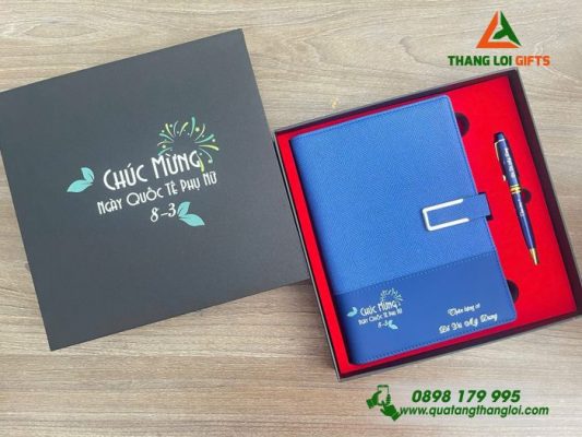 Bộ Qùa Tặng Giftset Ý Nghĩa In Khắc Logo Mừng Ngày Phụ Nữ
