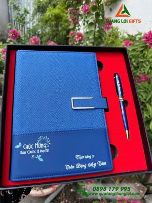 Bộ Qùa Tặng Giftset Ý Nghĩa In Khắc Logo Mừng Ngày Phụ Nữ