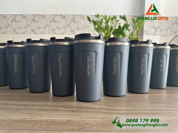 Cốc Giữ Nhiệt 510ml Khắc Tên Riêng Và Logo Doanh Nghiệp JAVIAR Làm Qùa Tặng Nhân Viên