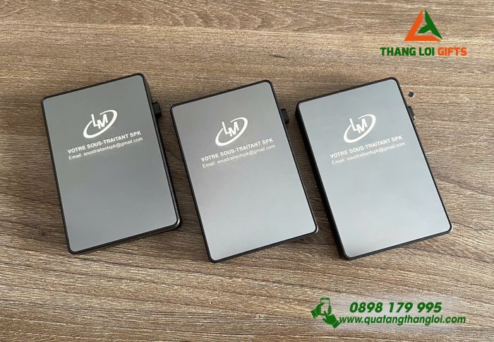 HỘP ĐỰNG THẺ ATM IN KHẮC LOGO LM - QUÀ TẶNG SANG TRỌNG LỊCH LÃM