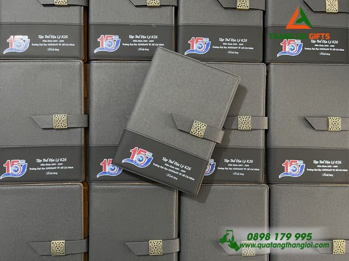 SỔ TAY BÌA CÒNG IN ẤN LOGO ĐỊA LÝ K26 - QUÀ TẶNG ƯU CHUỘNG