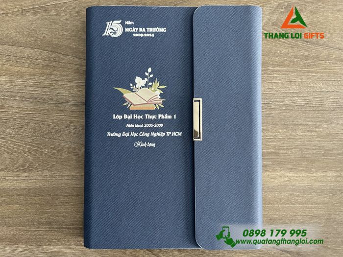 SỔ TAY BÌA CÒNG IN ẤN LOGO ĐẠI HỌC CÔNG NGHIỆP - MÓN QUÀ RA TRƯỜNG