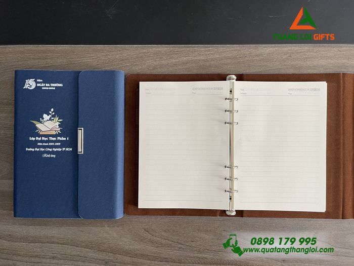 SỔ TAY BÌA CÒNG IN ẤN LOGO ĐẠI HỌC CÔNG NGHIỆP - MÓN QUÀ RA TRƯỜNG