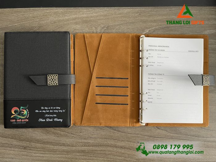 SỔ TAY BÌA CÒNG IN KHẮC LOGO - MÓN QUÀ TRI ÂN