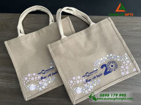 TÚI VẢI ĐAY CAO CẤP IN LOGO VIET CONECTION - QUÀ TẶNG DOANH NGHIỆP