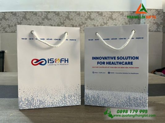 TÚI GIẤY IN ÂN LOGO ISOFA - MÓN QUÀ NHẬN DIỆN THƯƠNG HIỆU
