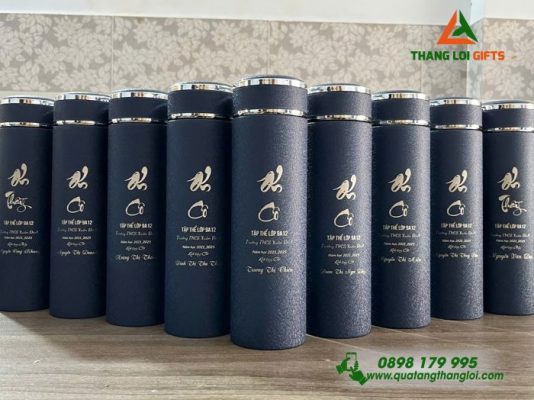 Bình Giữ Nhiệt Sơn Nhám Khắc Tên Theo Yêu Cầu Làm Quà Tặng Tri Ân
