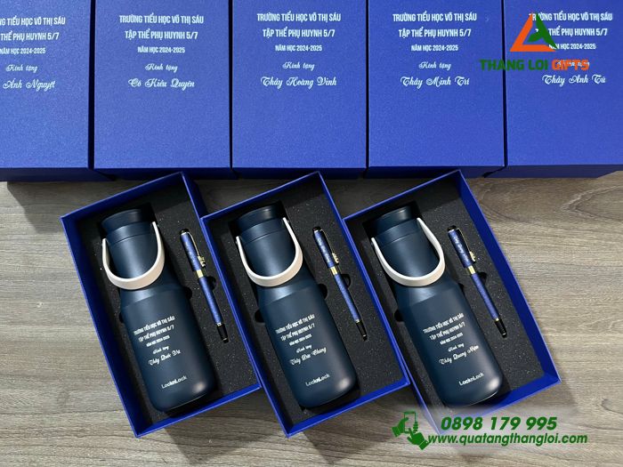 Bộ Giftset 3 Món Cao Cấp In Khắc Tên Làm Qùa Tri Ân Thầy Cô