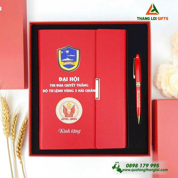 BỘ QUÀ TẶNG GIFTSET IN KHẮC LOGO ĐẠI HỘI - MÓN QUÀ Ý NGHĨA 