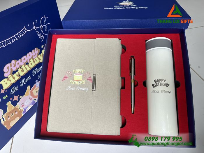 BỘ QUÀ TẶNG GIFTSET IN KHẮC LOGO HAPPY BIRTHDAY
