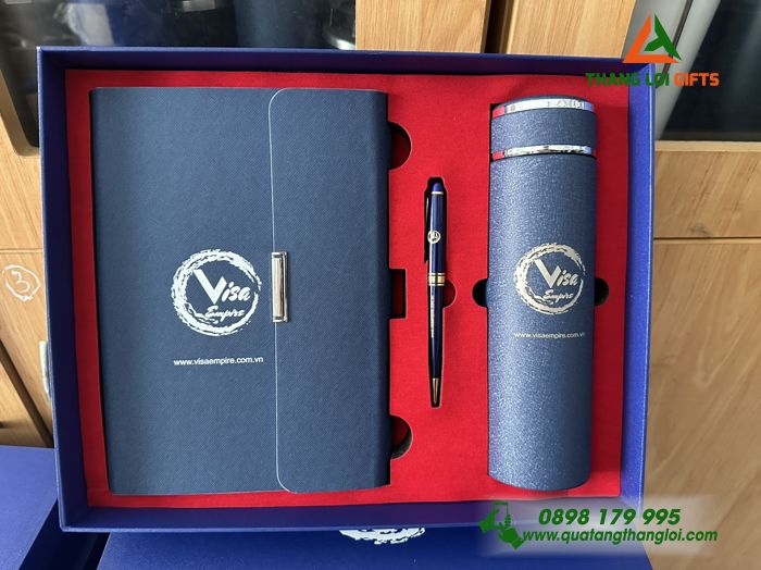BỘ QUÀ TẶNG GIFTSET IN KHẮC LOGO VISA EMPIRE - QUÀ TẶNG XANH