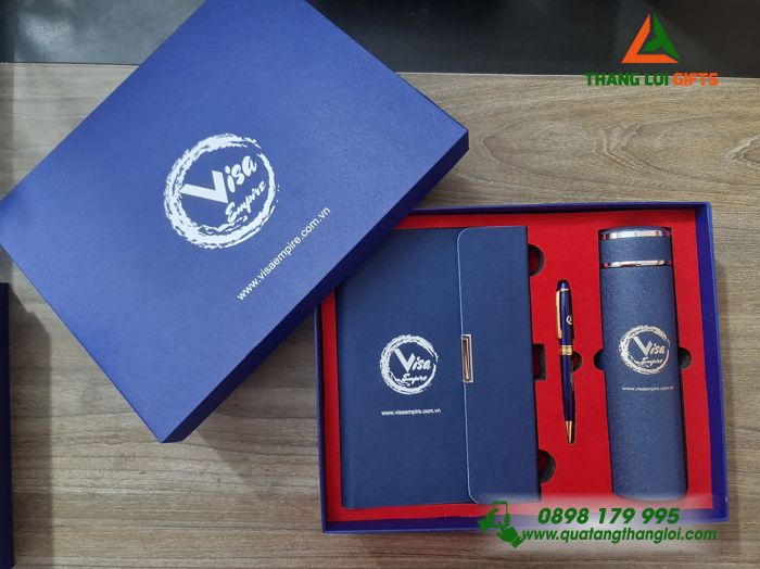 BỘ QUÀ TẶNG GIFTSET IN KHẮC LOGO VISA EMPIRE - QUÀ TẶNG XANH