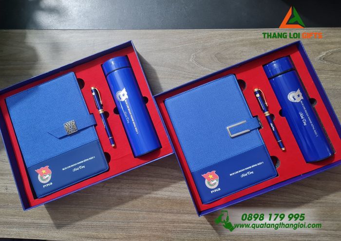 BỘ QUÀ TẶNG GIFTSET IN KHẮC LOGO BCH CHI ĐOÀN NMNĐ SÔNG HẬU