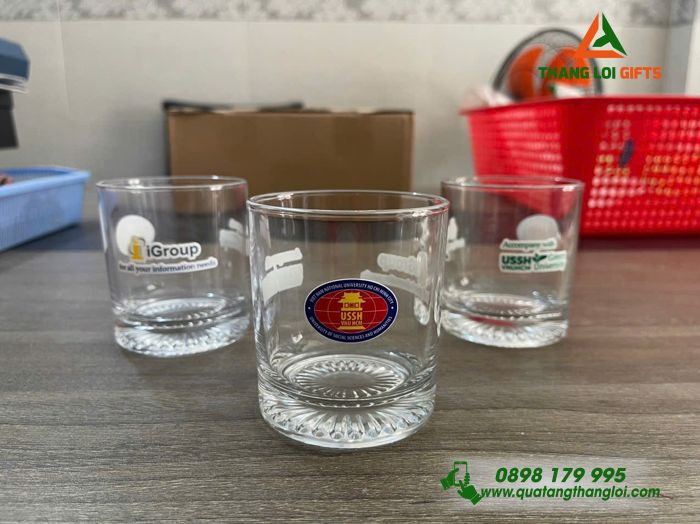 Ly Thủy Tinh In Logo Theo Yêu Cầu Làm Qùa Tặng