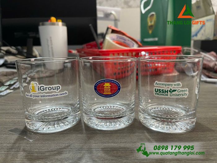 Ly Thủy Tinh In Logo Theo Yêu Cầu Làm Qùa Tặng