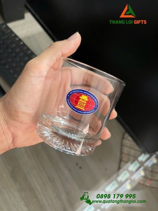 Ly Thủy Tinh In Logo Theo Yêu Cầu Làm Qùa Tặng