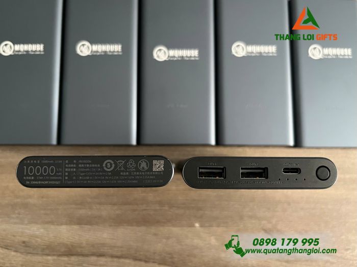 PIN SẠC DỰ PHÒNG XIAOMI 10000 mAh In Logo Doanh Nghiệp MQHOUSE