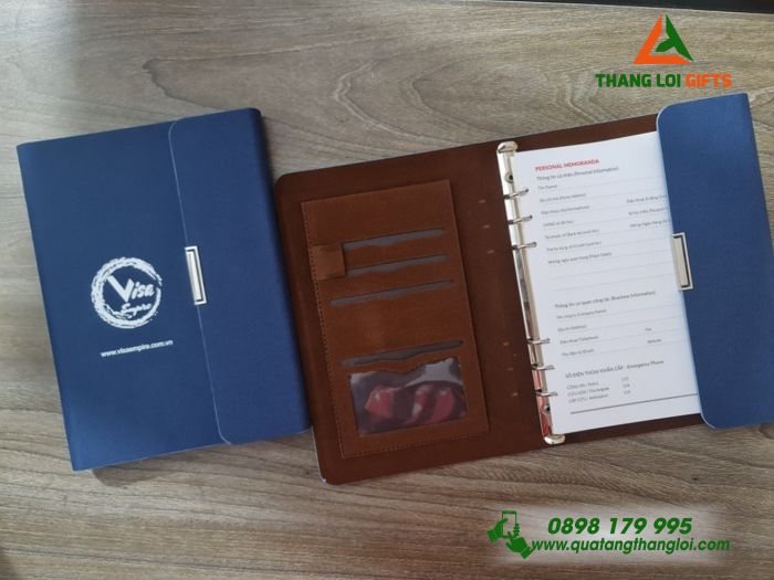SỔ TAY BÌA CÒNG IN LOGO VISA EMPIRI - QUÀ TẶNG DOANH NGHIỆP