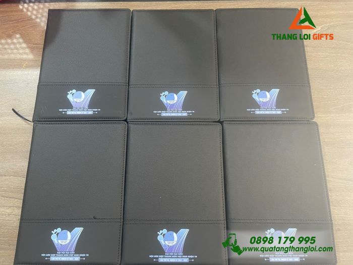 SỔ TAY DÁN GÁY IN LOGO ĐẠI HỘI ĐẠI BIỂU - QUÀ TẶNG TINH TẾ