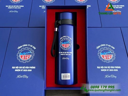Bình giữ Nhiệt LocknLock Màu Xanh Khắc Logo Tổng Công Ty Ba Son