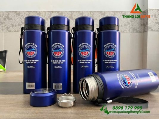 Bình giữ Nhiệt LocknLock Màu Xanh Khắc Logo Tổng Công Ty Ba Son